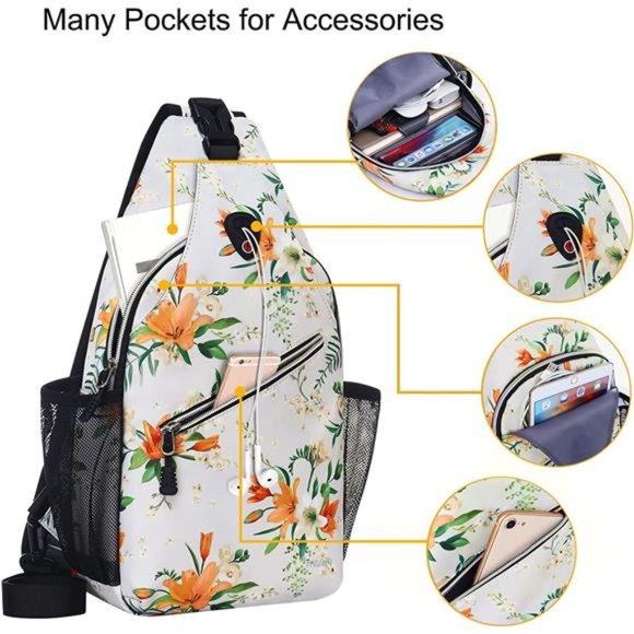 MOSISO Sling Backpack, Multipurpose Hiking Daypack Rope Crossbody Shoulder Bag main image 4
